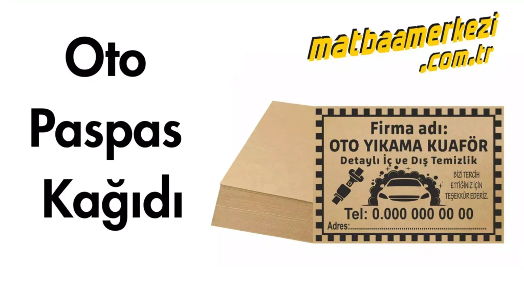 Zeybek Aydın Oto Paspas Kağıdı